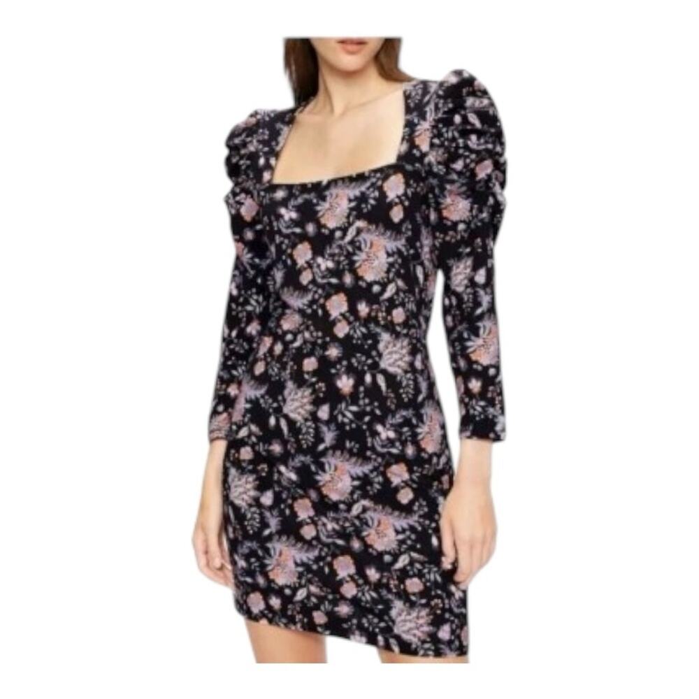 NWT Ted Baker London Floral Puff Sleeve Mini Dress Size 8